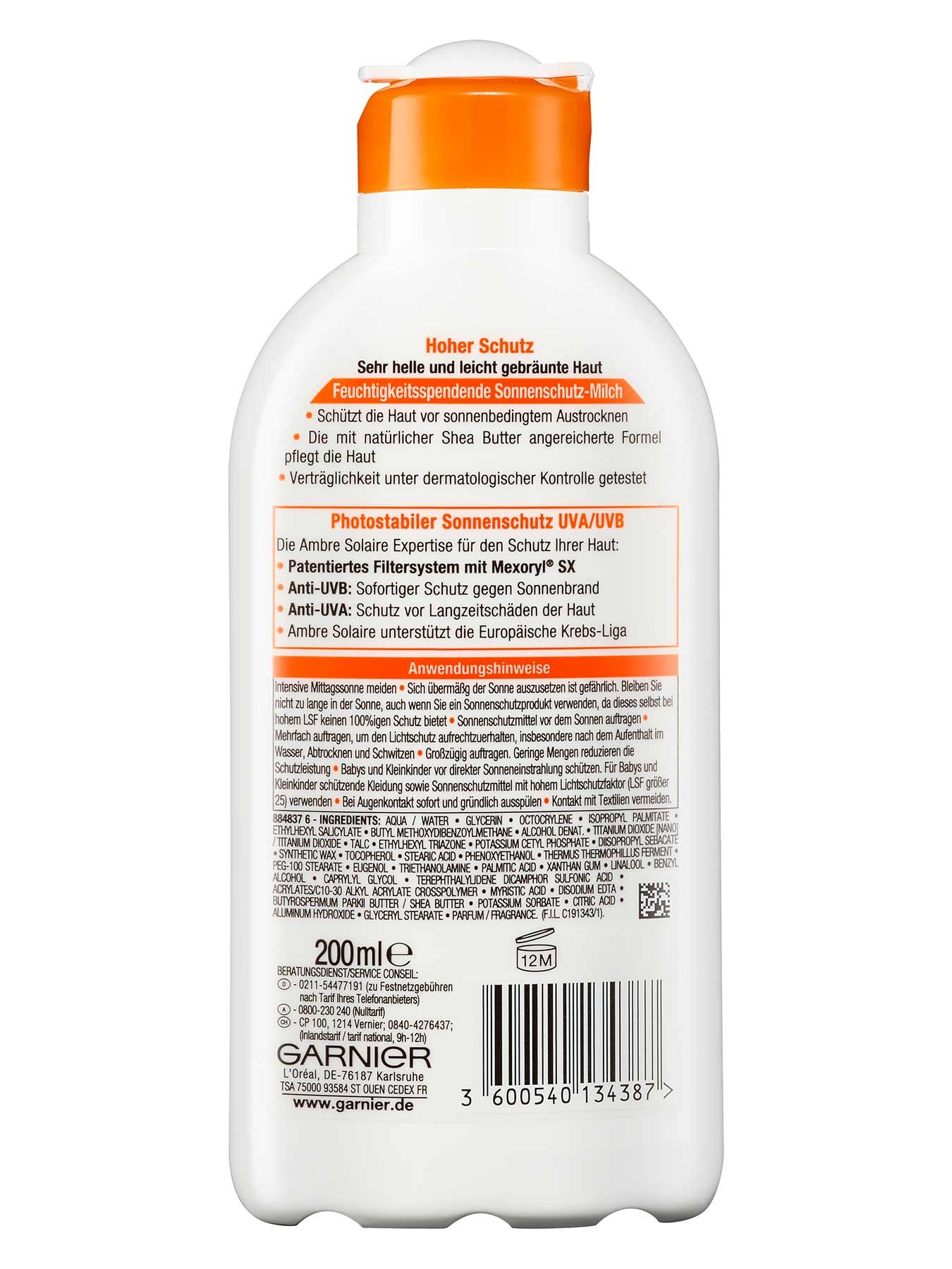 Sonnenschutz-Milch-LSF-30-Ambre-Solaire-Sonnenschutz-Milch-200ml-Rueckseite-Garnier-Deutschland-gr